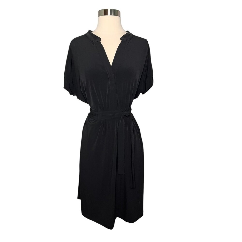 GAP Classic Black V-Neck Midi Dress XL